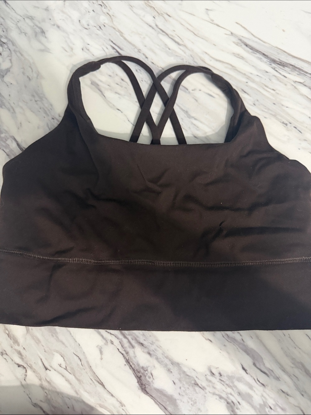 Quince Black Crisscross-Back Sports Bra